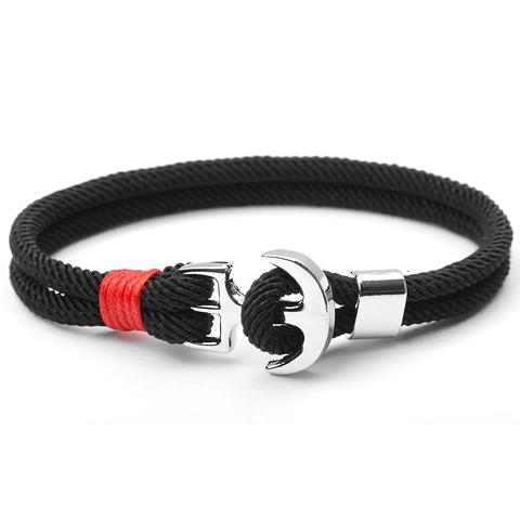Nautische Anker Touw Armband Handgemaakte Geweven Milaan Koord Armband Voor Mannen Vrouwen Unisex Mode Marine Stijl Sieraden
