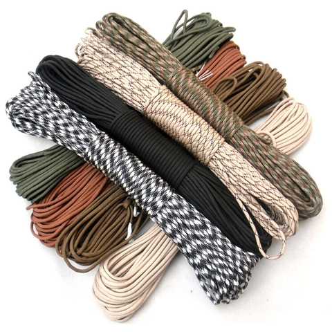Corde Paracorde à Sept Noyaux en Polyester Tressé Pour Camping Survie Tactique Randonnée Cordelette Utilitaire Tressée
