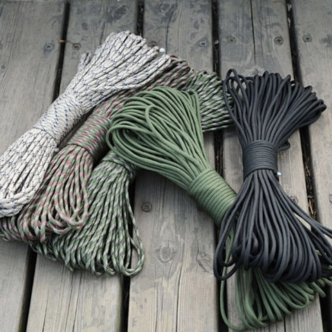 Corde Paracorde à Sept Noyaux en Polyester Tressé Pour Camping Survie Tactique Randonnée Cordelette Utilitaire Tressée
