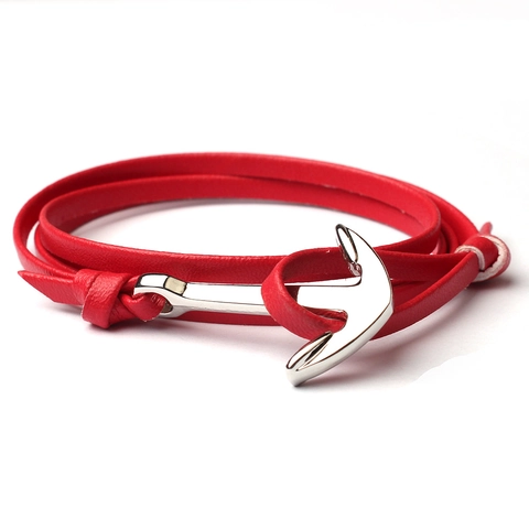 Vintage Nautisch Legierung Anker Wickelarmband Für Damen Herren Handgewebtes Mehrlagiges Lederarmband Seemann Stil Schmuck Geschenk
