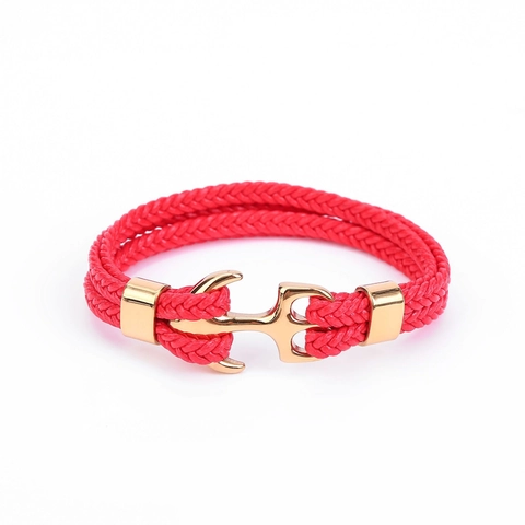 Nautisches Geflochtenes Armband Für Damen Und Herren Titanstahl Ankerverschluss Lederseil Armreif Mode Schmuck Accessoire Geschenk