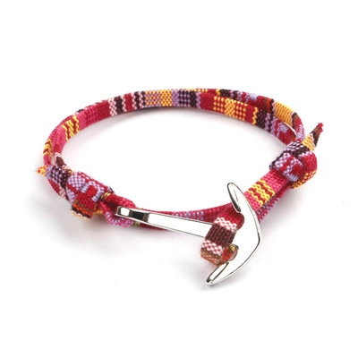Bracciale Nautico in Lega con Ancora e Corda Intrecciata Multistrato Avvolgente per Uomo Donna Coppia Gioielli Casual Regolabile