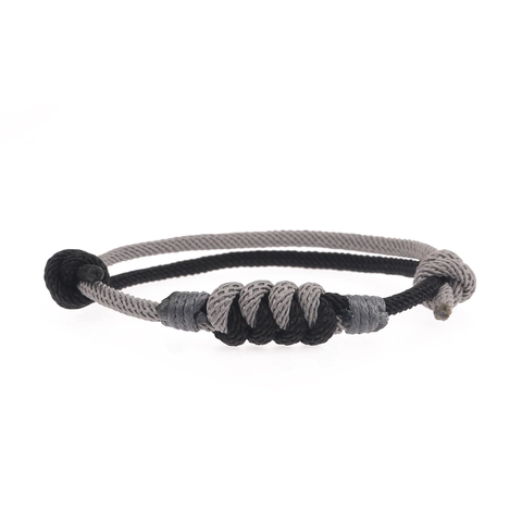 Bracciale Intrecciato a Mano in Cordino di Milano con Nodo a Cuore Regolabile per Coppie Uomo Donna Gioielli