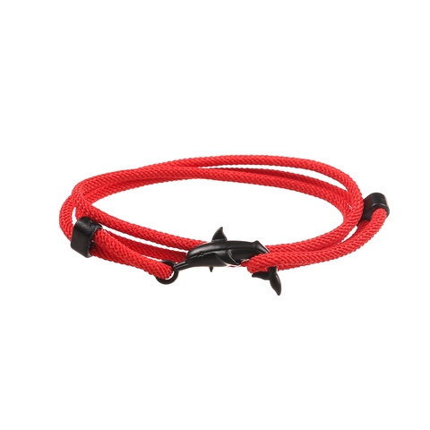 Dolphin Shark Octopus Animal Charm Woven Rope Bracelet Adjustable Milan Cord Nautical Style Hand Rope Jewelry For Women Men Couple Gift