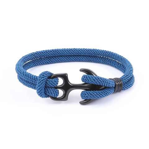 Nautisches Anker Gewebtes Armband Herren Damen Edelstahl Schnalle Paracord Wickelarmband Casual Sportliches Armband Schmuck