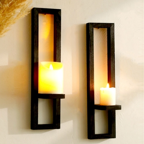 Modern Minimalistisch Rechteckiges Holz Wandregal Verkohltes Holz Schwebender Rahmen Deko Für Schlafzimmer Zuhause