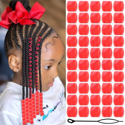Dreadlock Hair Beads For Braids Marble Cloud Pattern Acrylic Large Hole Hair Braiding Accessories For Women Kids Unisex