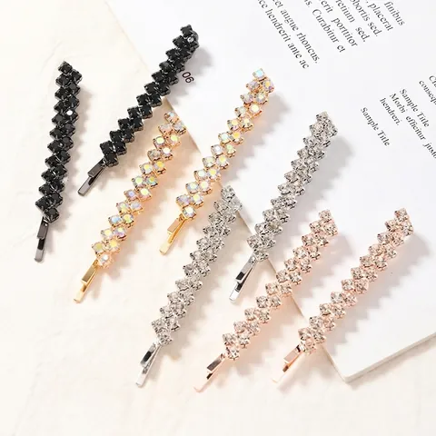 Eleganti Fermagli per Capelli in Strass per Donna Forcine in Cristallo in Lega di Zinco Accessori per Matrimonio e Festa