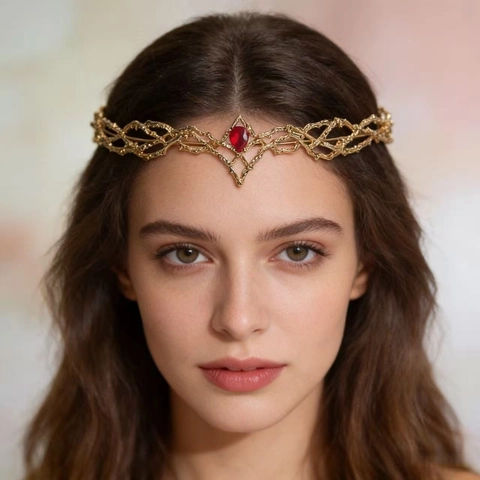 Vintage Elf König Krone Tiara Für Damen Legierung Strass Zweig Ranke Kopfschmuck Fantasie Haarschmuck Für Cosplay Party
