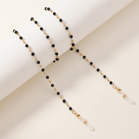 Fashion Metal Glasses Chain For Women Artificial Pearl Pentagram Pendant Gold Rhinestone Beaded Eyewear Cord Neck Lanyard