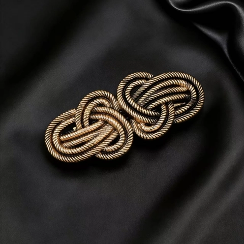 Vintage Legierung Knoten Design Feder Haarspange Elegant Retro Französisch Webstruktur Haarnadeln Kopfschmuck Für Damen