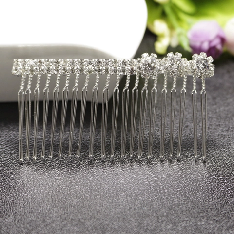 Eleganter Legierung Strass Sonnenblume Haarkamm Silber Hochzeit Haarschmuck Für Damen Koreanischer Stil Haarnadel