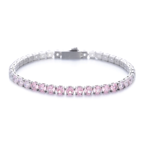 Gradient Zirconia Tennis Bracelet Titanium Steel Non Fading Niche Design Hand Jewelry For Women Men Couple Fashion Gift