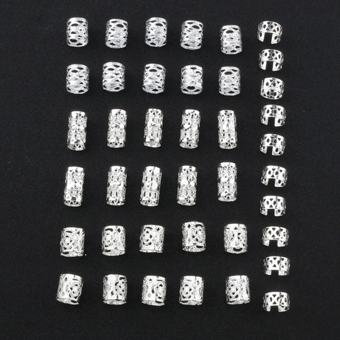Hohl Metall Haarflecht Manschetten Dreadlock Ringe Für Damen DIY Haarschmuck Accessoires Boho Stil Haarschmuck