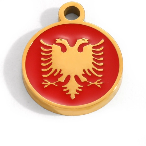 Ronde Roestvrijstalen Nationale Vlag Emaille Hanger Waterdicht Verguld DIY Sieraden Maken Bedels Voor Ketting Armband