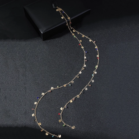 Chaîne à Cheveux Gland Coeur Strass Accessoire de Tressage Pince en Alliage Coiffe Or Douce Femme Accessoires de Cheveux Mode