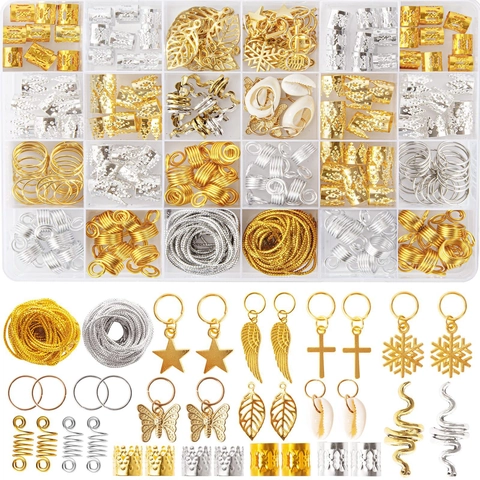 Dreadlocks Hair Accessories Alloy Shell Butterfly Star Cross Snowflake Pendants Bohemian Braiding Hair Jewelry For Women