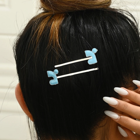 Korean Fashion Enamel Letter Musical Note Alloy Bobby Pins Macaron Color Sweet Hair Clips For Women Girls Hair Accessories