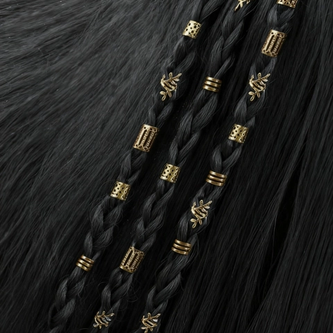 Alloy Holle Dreadlock Haaraccessoires Metalen Haarringen Manchetten Set Voor Dames DIY Vlechten Sieraden Met Ster Blad Hangers