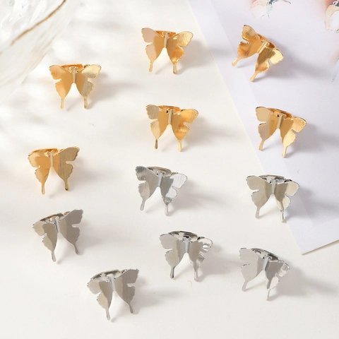 Fashion Copper Zinc Alloy 3D Butterfly Hair Clips Mini Metal Claw Clips Hair Accessories For Women Decorative Hairpin
