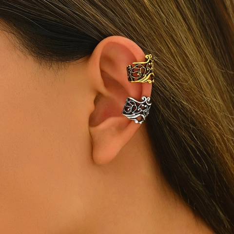 Vintage Hohl Aus U Form Ear Cuffs Ohne Loch Legierung Antik Gold Silber Krone Ohrringe Für Damen Herren Boho Schmuck