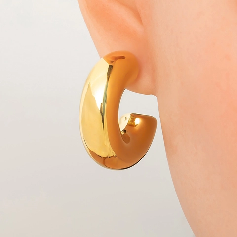 Stainless Steel Gold Hoop Earrings Vintage Flower Waterdrop Rhinestone Earrings Elegant Tarnish Resistant Fashion Jewelry For Women