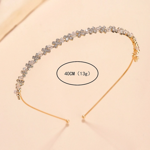 Luxury Rhinestone Crisscross Wedding Headband For Women Elegant Alloy Hand Beaded Crystal Hair Hoop Bridal Photoshoot Accessories