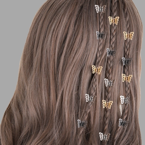 Vintage Mini Schmetterling Metall Haarkrallen Hohle Legierung Haarklammern Dekorative Haarnadeln Für Damen Mode Haarschmuck