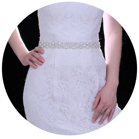 Elegant Rhinestone Inlaid Alloy Belt Bridal Waist Chain Ribbon Design For Wedding Dress Party Women Fashion Accessories