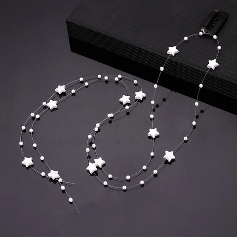 Moda Cadena de Trenza de Pelo Invisible Perla Artificial de Imitación Estrella Corazón Borla Clip de Pelo Para Mujer Accesorios