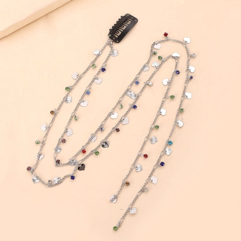 Eleganter Silber Quaste Haar Flechtkette Mit Herz Anhänger Strass Haarspange Für Damen Hochzeit Party Haarschmuck