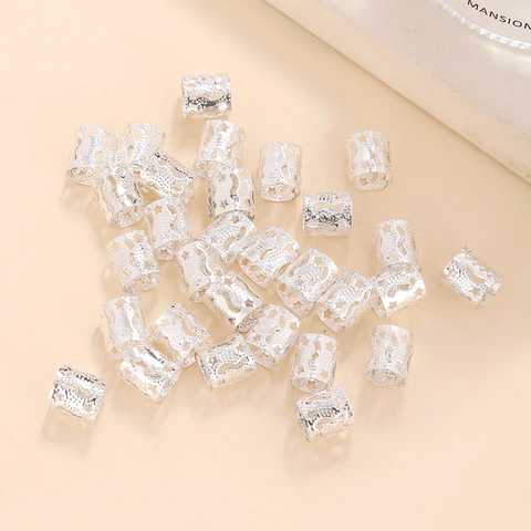 Alloy Metal Braid Hair Cuffs Dreadlock Jewelry Rings Hollow Star Moon Pattern Hair Clips Decoration For Braids Women