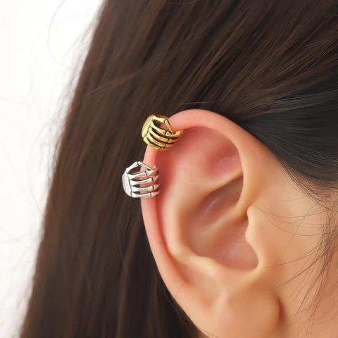 Punk Gothic Χέρι Σκελετού Ear Cuff Κράμα Χωρίς Τρύπα Σκουλαρίκια Halloween Κοσμήματα Γυναίκες Άνδρες