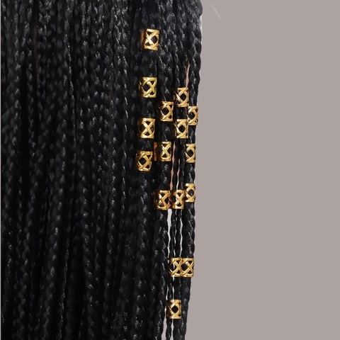 30 Stück Gold Hohl Metall Dreadlock Perlen Dreadlock Ringe Zopf Zubehör DIY Haardekor Haarringe Für Damen Herren Schmuck