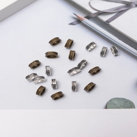 Vintage Metall Dreadlock Ringe Zum Flechten Von Haaren Retro Bronze Silber Hohl Haarperlen Für Damen DIY Schmuck Dekoration