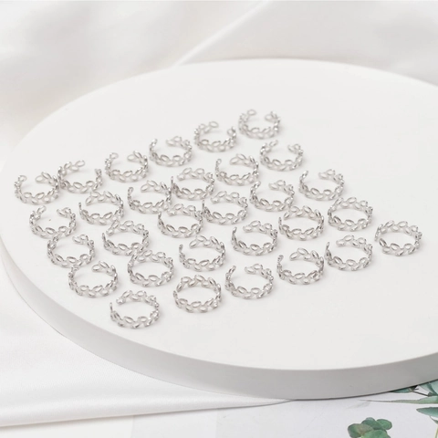 Dreadlock Accessories Metal Hair Rings Hollow Leaf Braid Decoration For Women Girls Fashion Jewelry Golden Silver