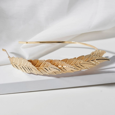 Elegant Alloy Olive Leaf Headband Fashion Laurel Leaf Hair Band For Women Wedding Party Hair Accessories