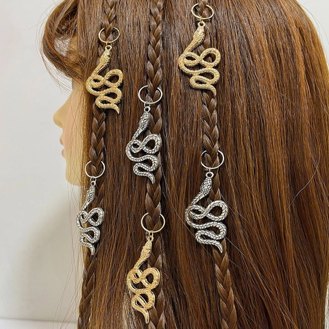 Metal Snake Spiral Hair Clips For Women Ethnic Style Alloy Serpent Braid Accessories Gold Silver Headwear Fashion Jewelry