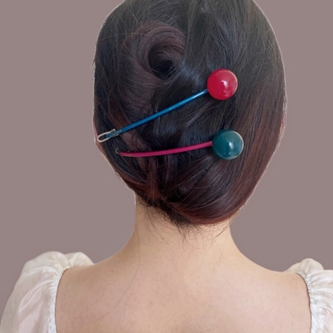 Pasador de Pelo Estilo Coreano Color Caramelo Piruleta para Mujer Plástico Aleación Fresco Dulce Clip de Pico de Pato Accesorio