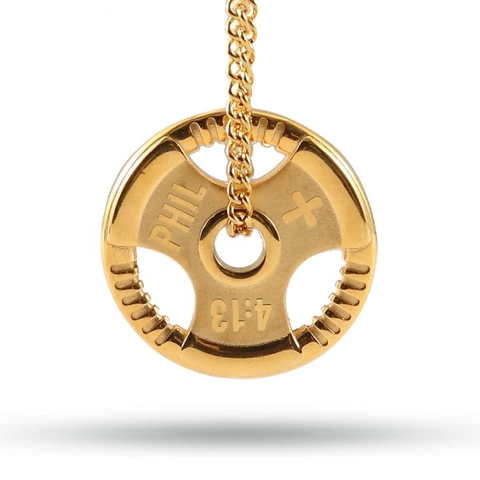 Collana con Pendente a Piastra per Pesi Fitness per Uomo Donna in Acciaio al Titanio con Versetto Biblico Ispiratore Gioielli
