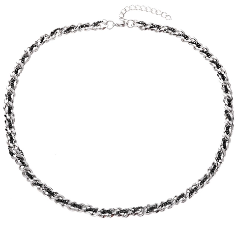 Hip Hop Titanium Staal Cubaanse Schakelketting Voor Mannen Vrouwen Industriële Stijl Goud Zilver Zwart Punk Choker Sieraden