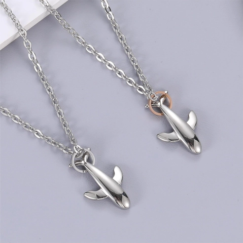 Collana Con Ciondolo a Forma di Balena in Acciaio al Titanio Minimalista per Uomo Donna Gioielli Individualisti Lucidati