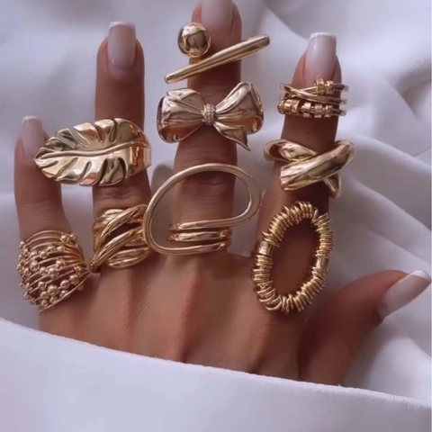 Anillo Minimalista de Acero Inoxidable Galvanizado para Mujer Diseño de Nicho Lazo Plisado Anillo Abierto Ajustable Joyería de Moda