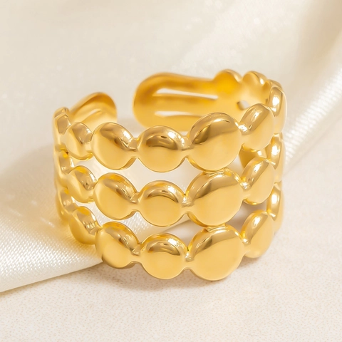 Minimalistische Edelstahl Offene Ringe Für Damen Elegant Unregelmäßig Geometrisch Verstellbar Fingerring Hohe Qualität Modeschmuck Zubehör
