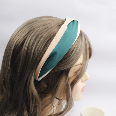 Koreaanse Mode Brede Gestreept Twist Knoop Haarband Voor Vrouwen Meerkleurige Stof Haarsieraden Mori Stijl Eenvoudige Accessoires