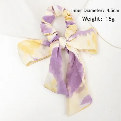 Elegante Schleifenband Haargummis Für Damen Handgefertigte Chiffon Satin Netz Haarbänder Floral Batik Karierte Haarschmuck