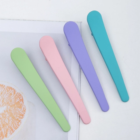 Pinza de Pelo de Pico de Pato de Acrílico Mate Estilo Coreano Minimalista Color Macaron Pinza de Cocodrilo para Mujer Accesorios para el Cabello