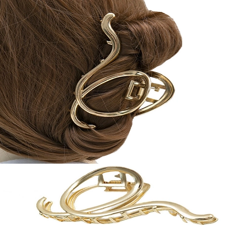 Molla per Capelli in Metallo Irregolare Moderno Minimalista Antiscivolo in Lega di Zinco Shark Clip a Onde per Donna Accessori Capelli