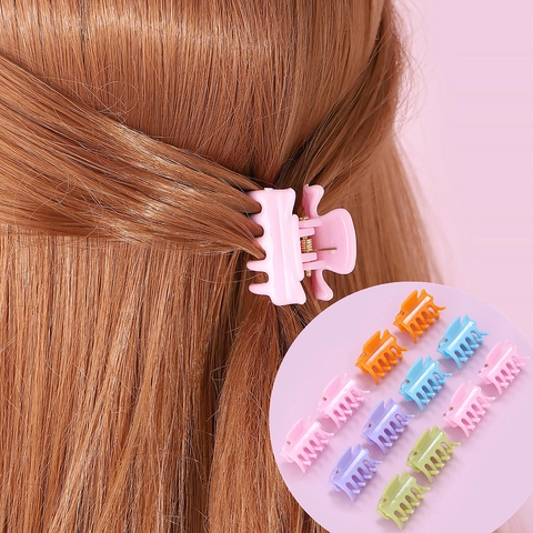 Mini Haarklammern Süßigkeitenfarben Kunststoff Macaron Haargreifer Für Kinder Mädchen Tägliches Haarstyling Dekoratives Zubehör Kleine Haarnadeln