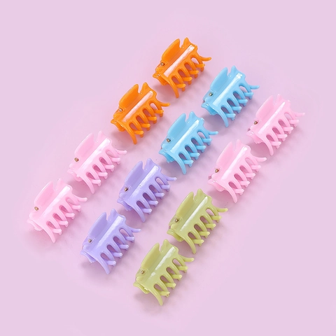 Mini Haarklammern Süßigkeitenfarben Kunststoff Macaron Haargreifer Für Kinder Mädchen Tägliches Haarstyling Dekoratives Zubehör Kleine Haarnadeln
